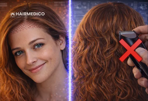 Greffe de cheveux sans rasage pour femmes