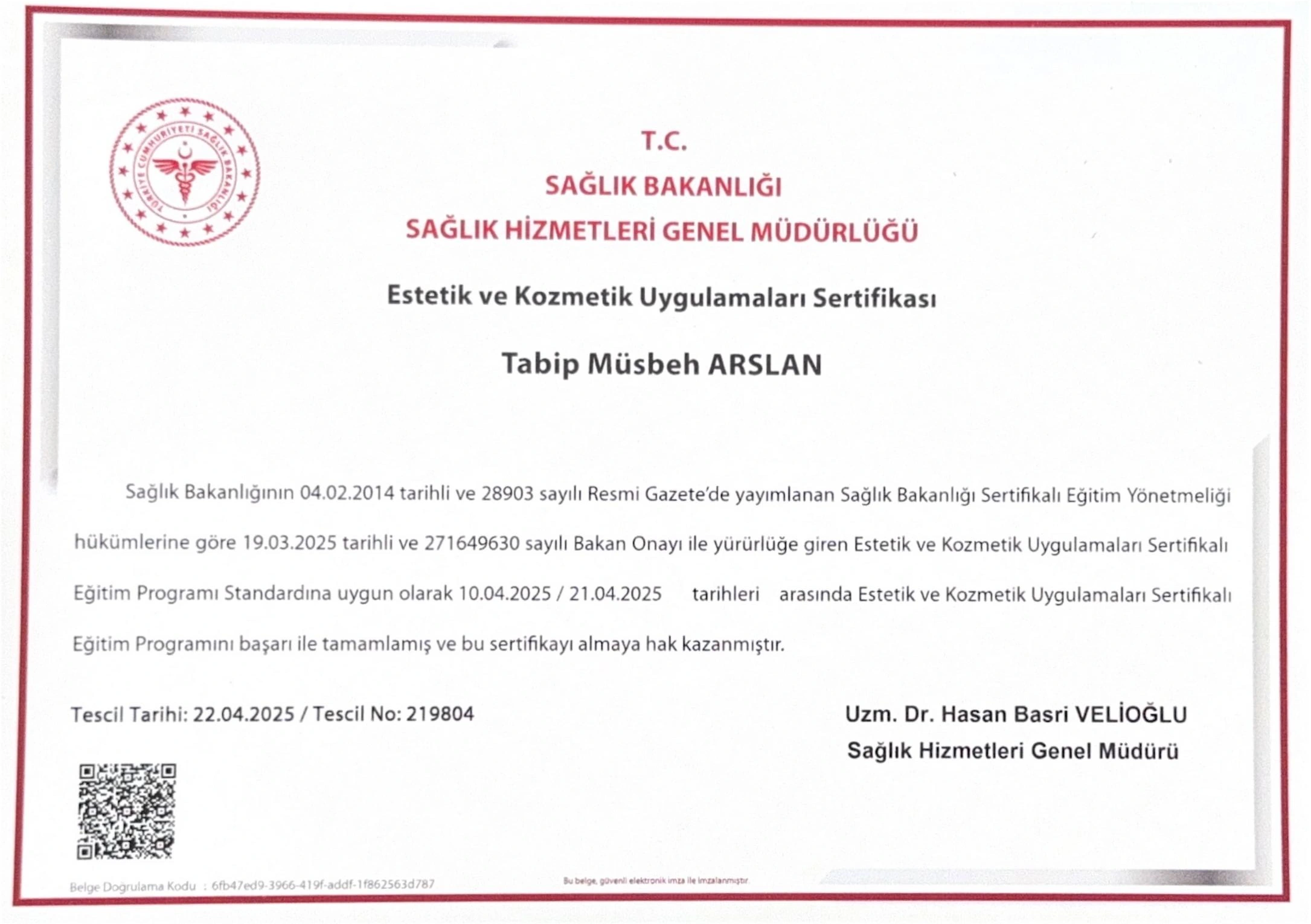 Aesthetic & Cosmetic Procedures Certificate