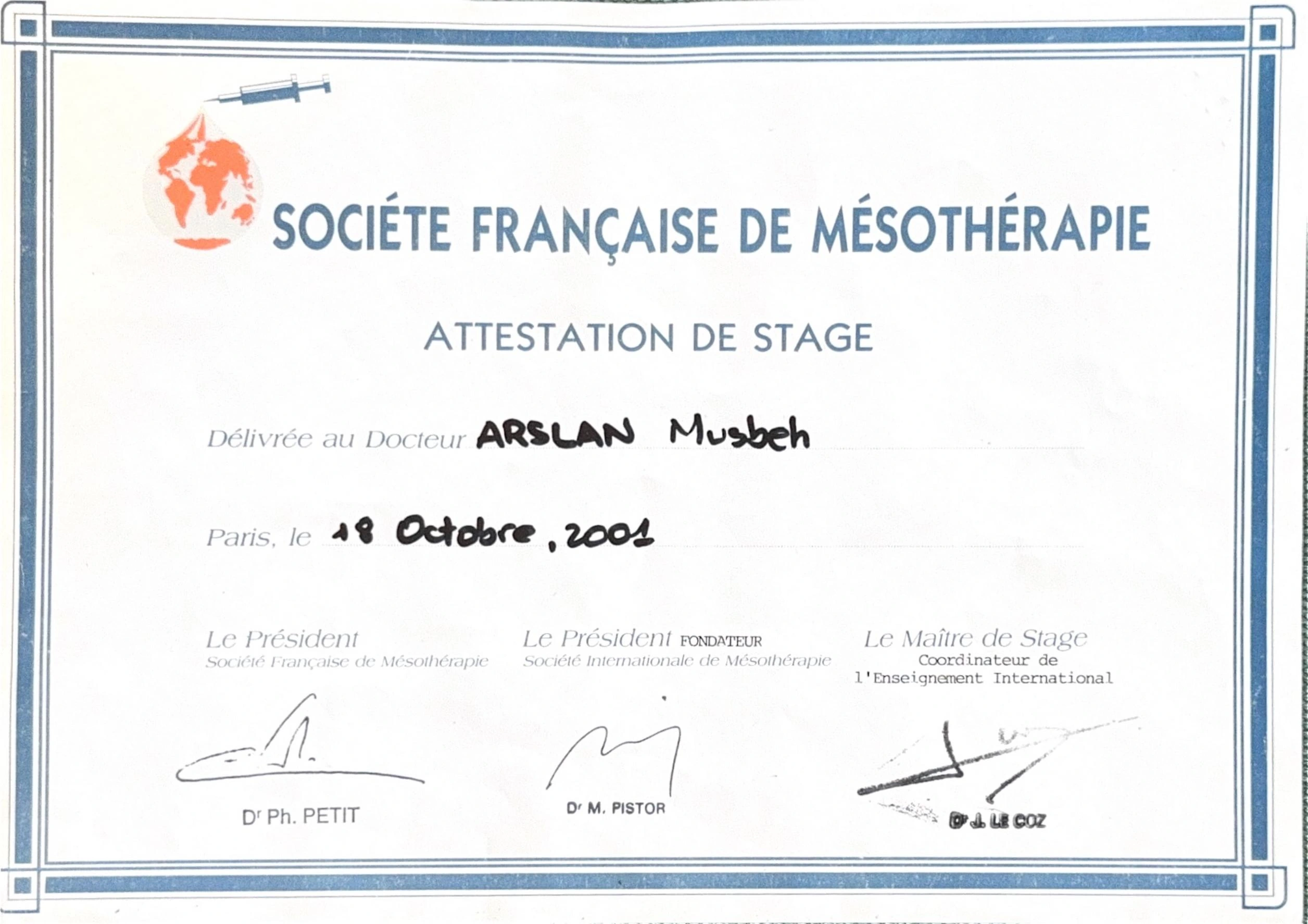 Mesotherapy Training Certificate